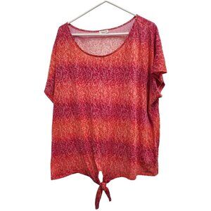 Westport Red Tie Front Blouse